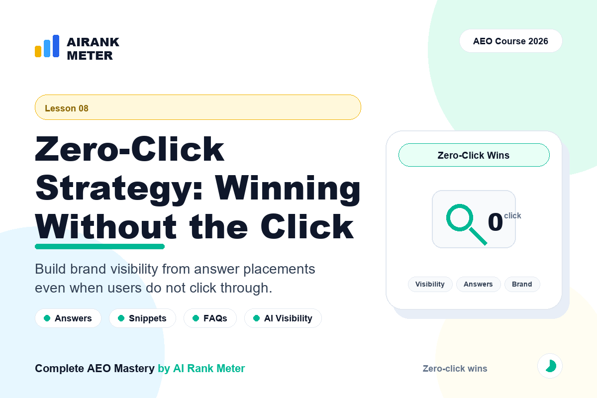 Lecture - 8: Zero-Click Strategy: Winning Without the Click