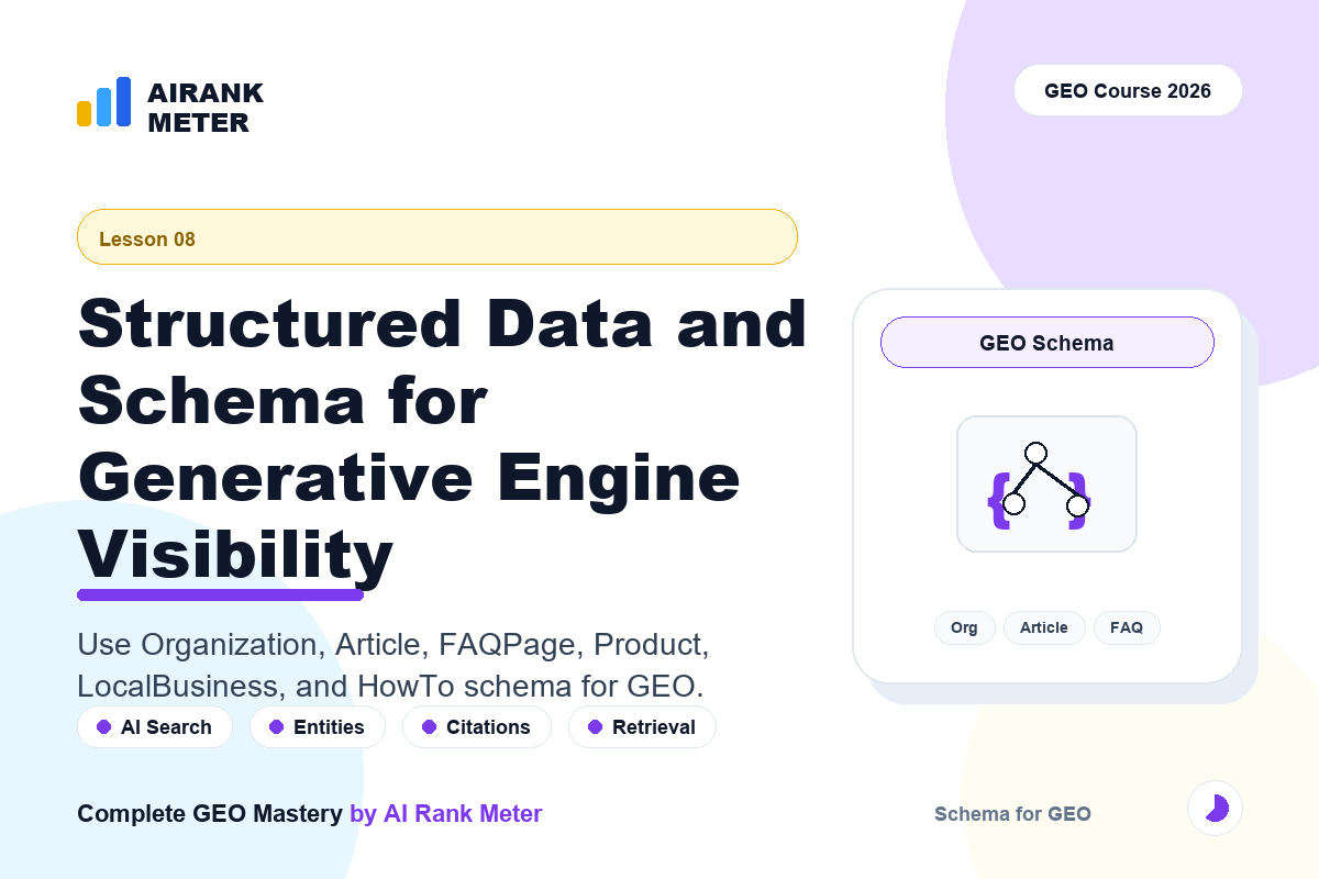Lecture - 8: Structured Data and Schema for Generative Engine Visibility