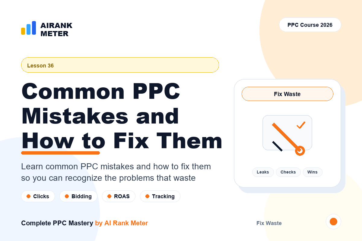 Lecture 36: Common PPC Mistakes and How to Fix Them