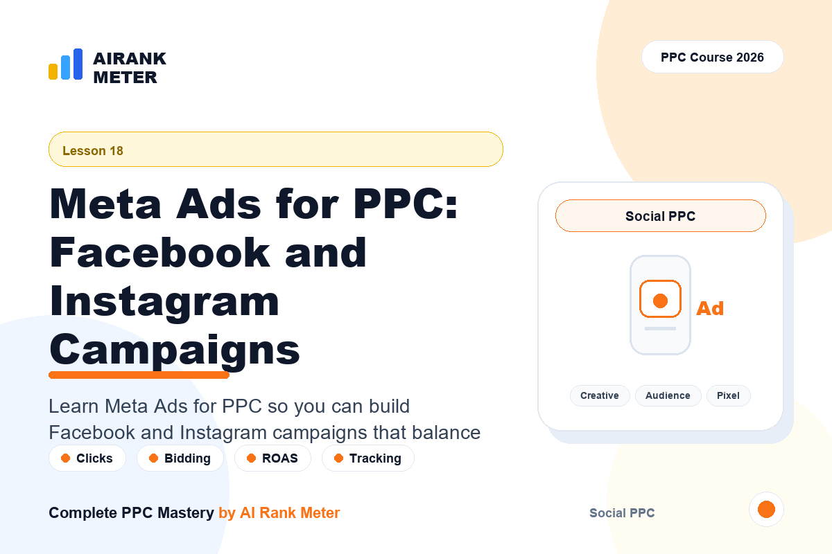 Lecture 18: Meta Ads for PPC: Facebook and Instagram Campaigns
