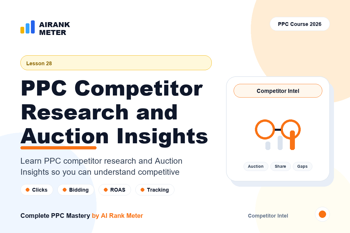 Lecture 28: PPC Competitor Research and Auction Insights