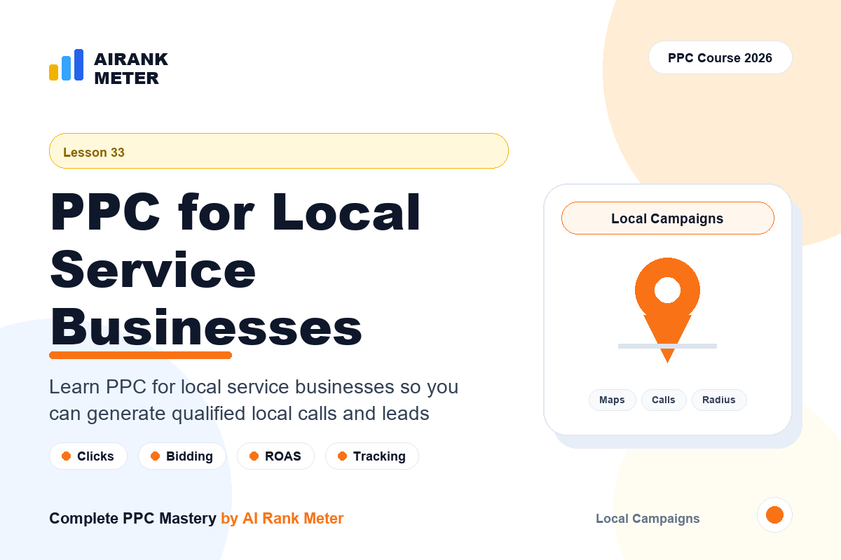 Lecture 33: PPC for Local Service Businesses