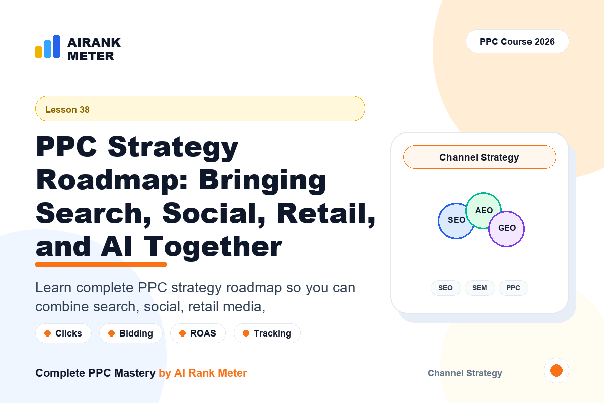 Lecture 38: PPC Strategy Roadmap: Bringing Search, Social, Retail, and AI Together