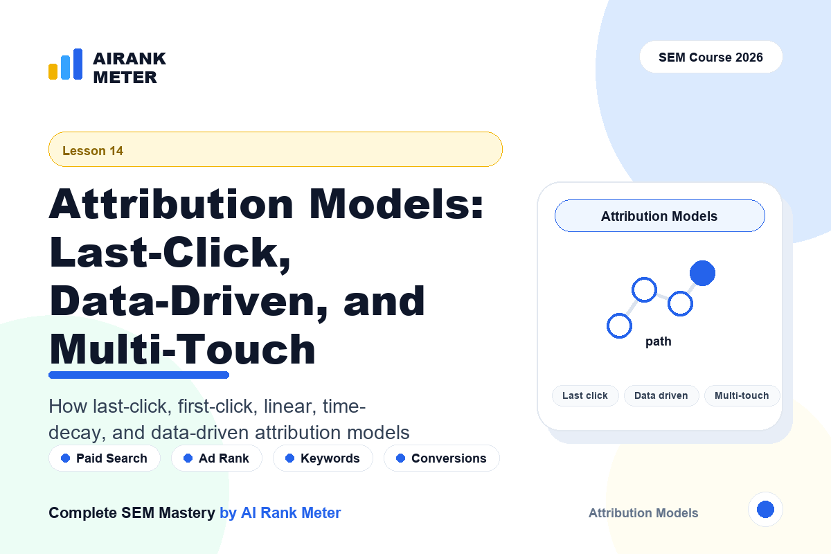 Lecture 14: Attribution Models: Last-Click, Data-Driven, and Multi-Touch