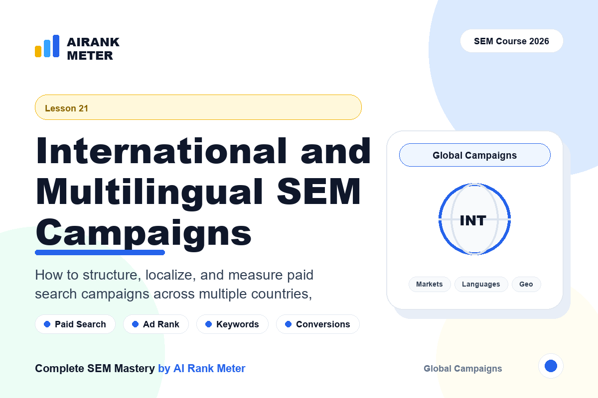 Lecture 21: International and Multilingual SEM Campaigns