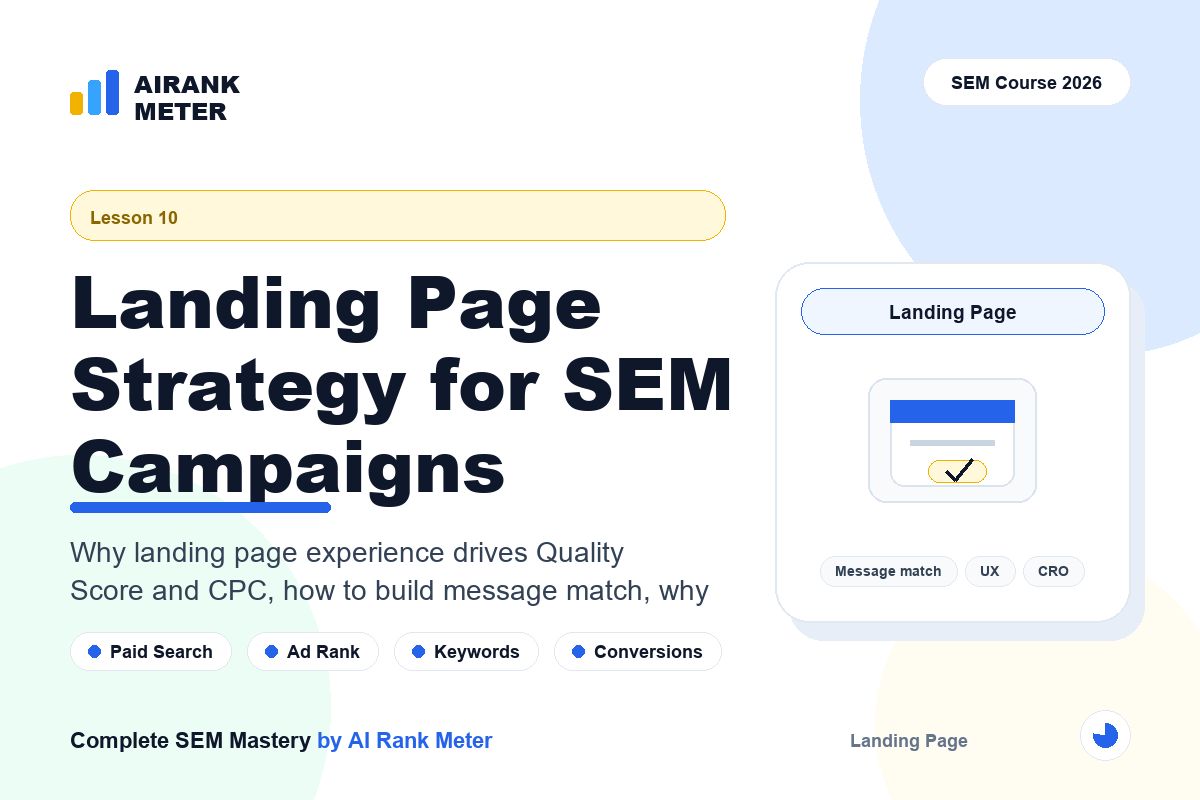 Lecture 10: Landing Page Strategy for SEM Campaigns