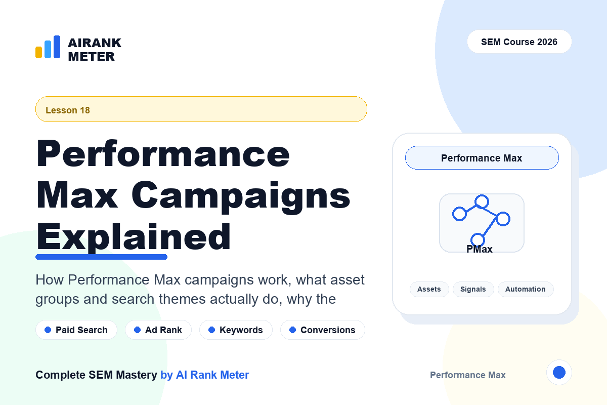Lecture 18: Performance Max Campaigns Explained