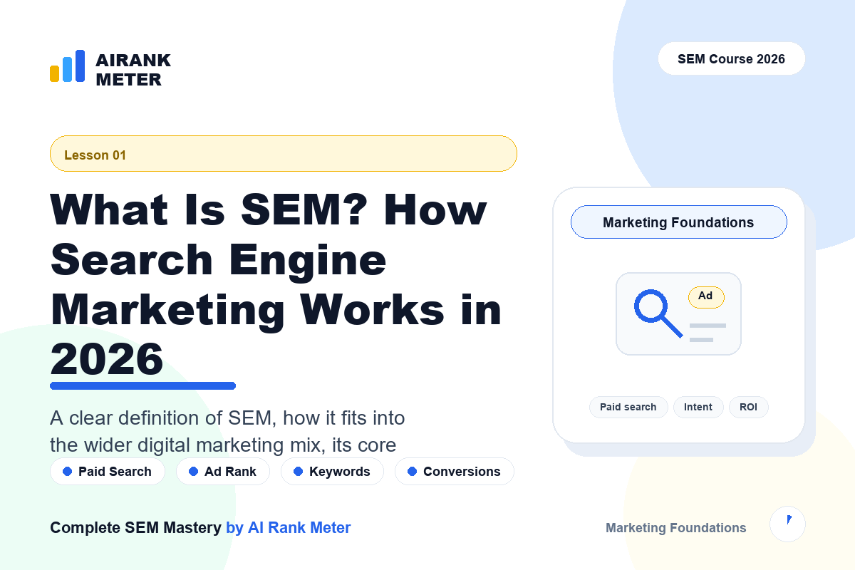 Lecture 1: What Is SEM? How Search Engine Marketing Works in 2026