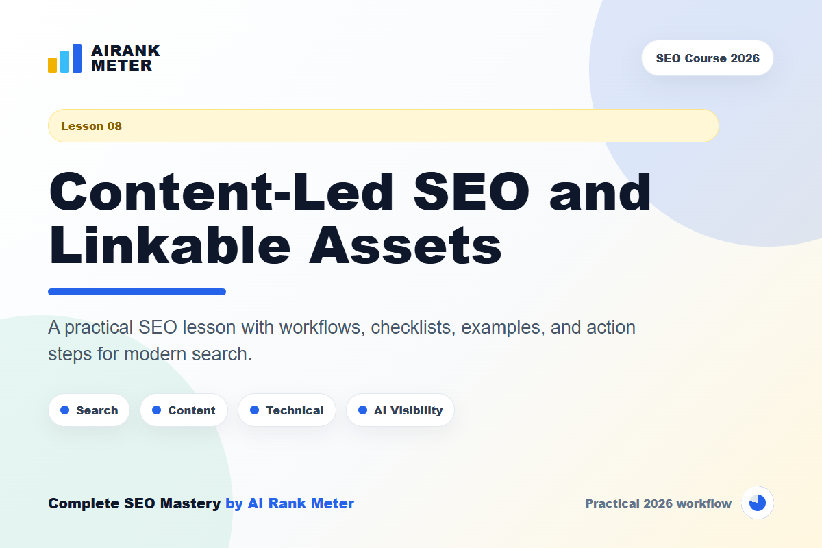 Lecture 8: Content-Led SEO and Linkable Assets