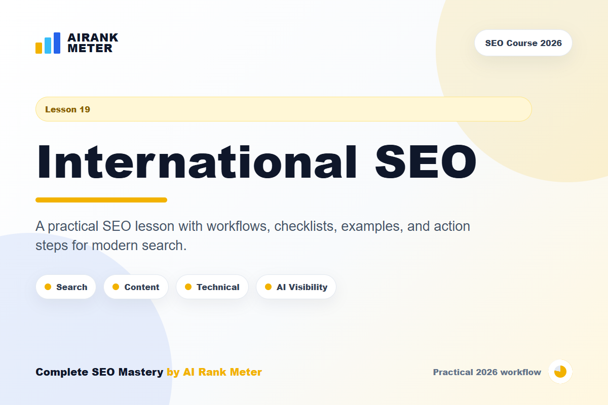 Lecture 19: International SEO