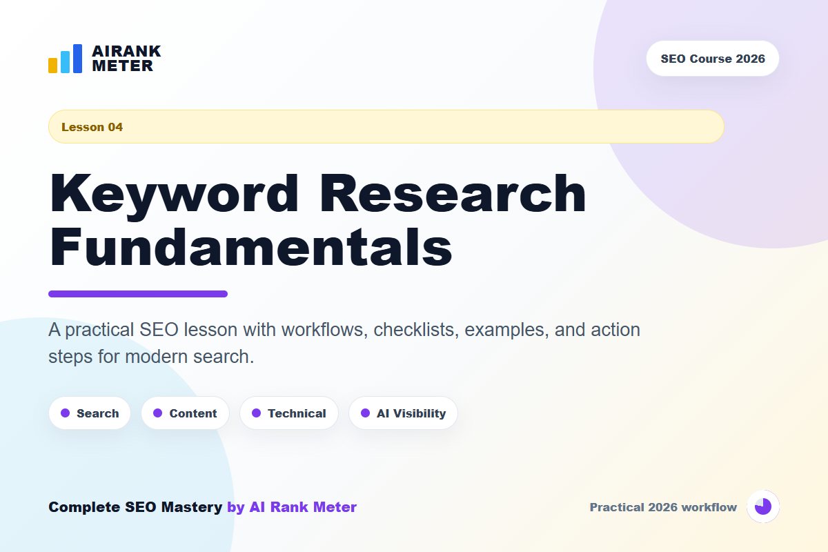 Lecture 4: Keyword Research Fundamentals