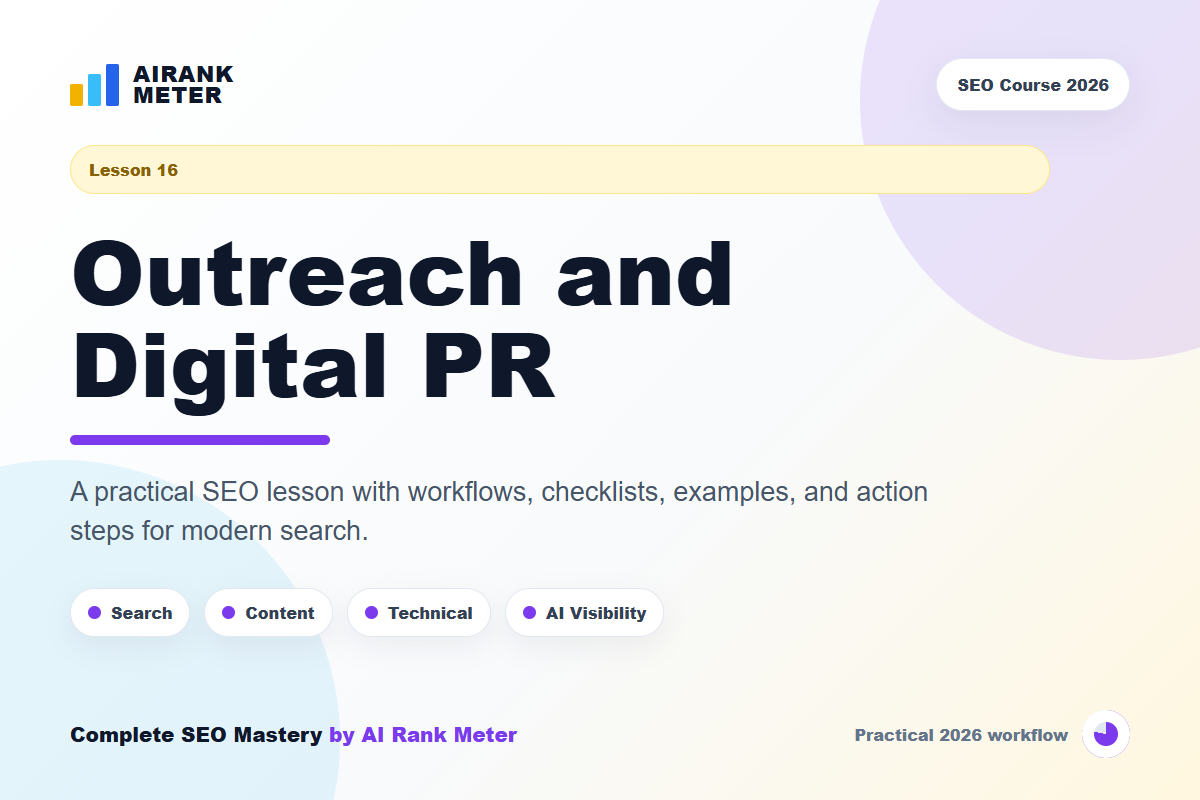 Lecture 16: Outreach and Digital PR