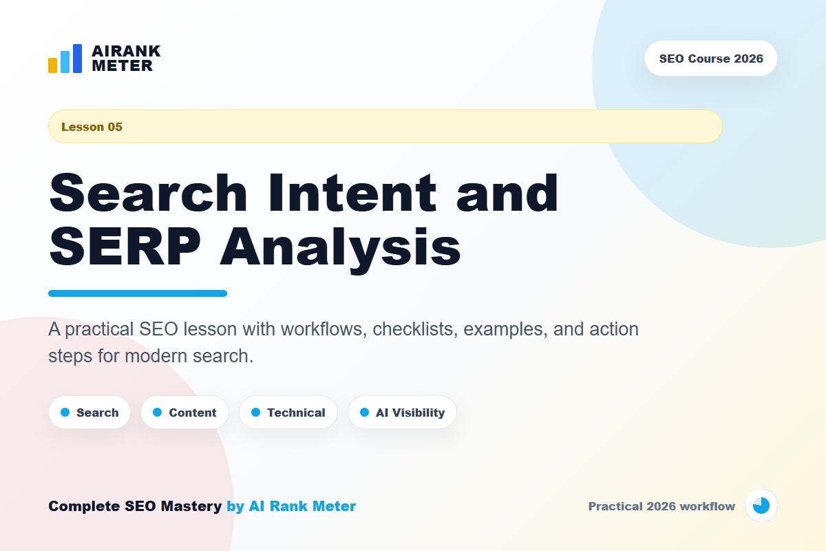 Lecture 5: Search Intent and SERP Analysis