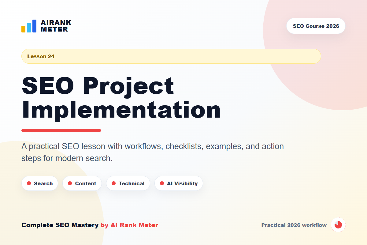 Lecture 24: SEO Project Implementation Plan