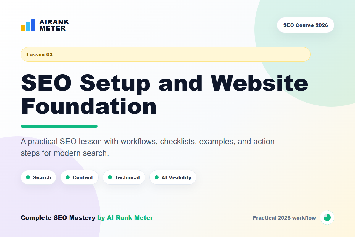 Lecture 3: SEO Setup and Website Foundation