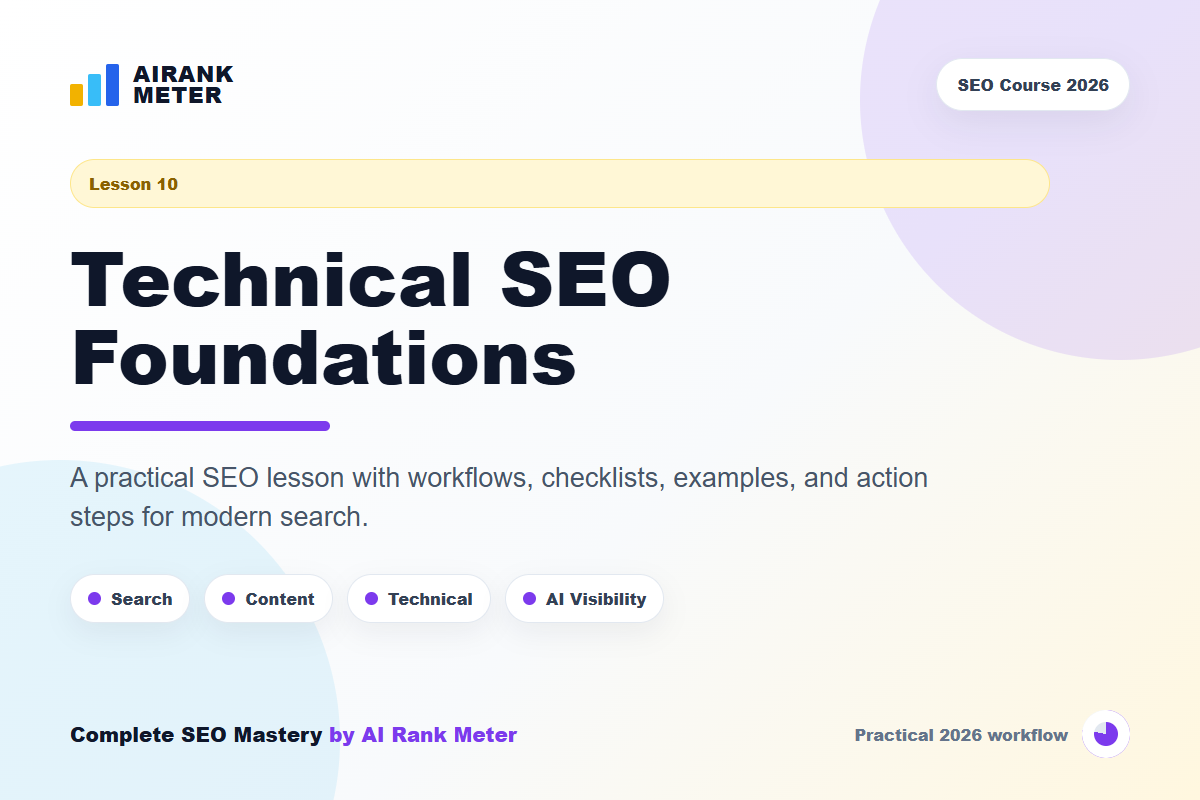 Lecture 10: Technical SEO Foundations
